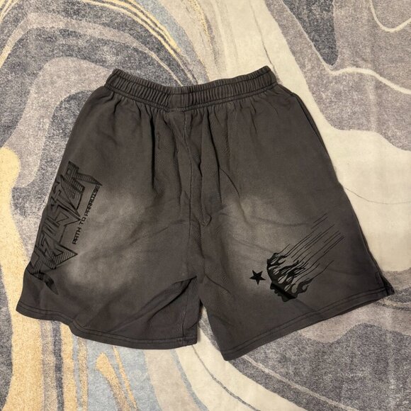 Hellstar Flame Shorts Gray Mens Size Medium Or Large - Picture 3 of 3